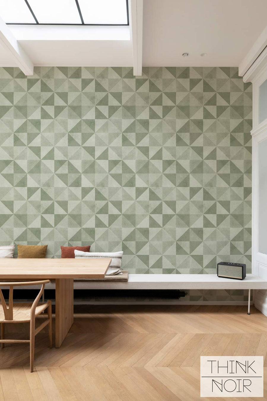 Geometric Limewash Tiles Wallpaper