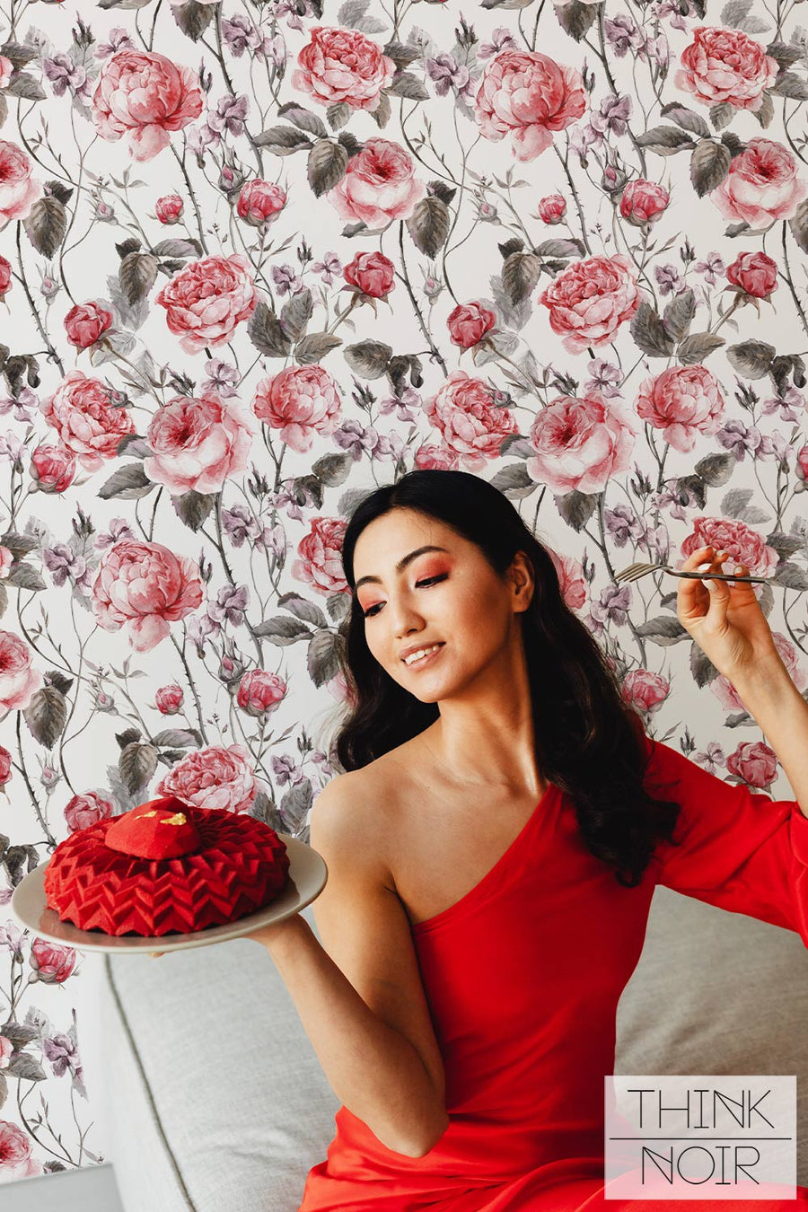 vintage roses self adhesive wallpaper