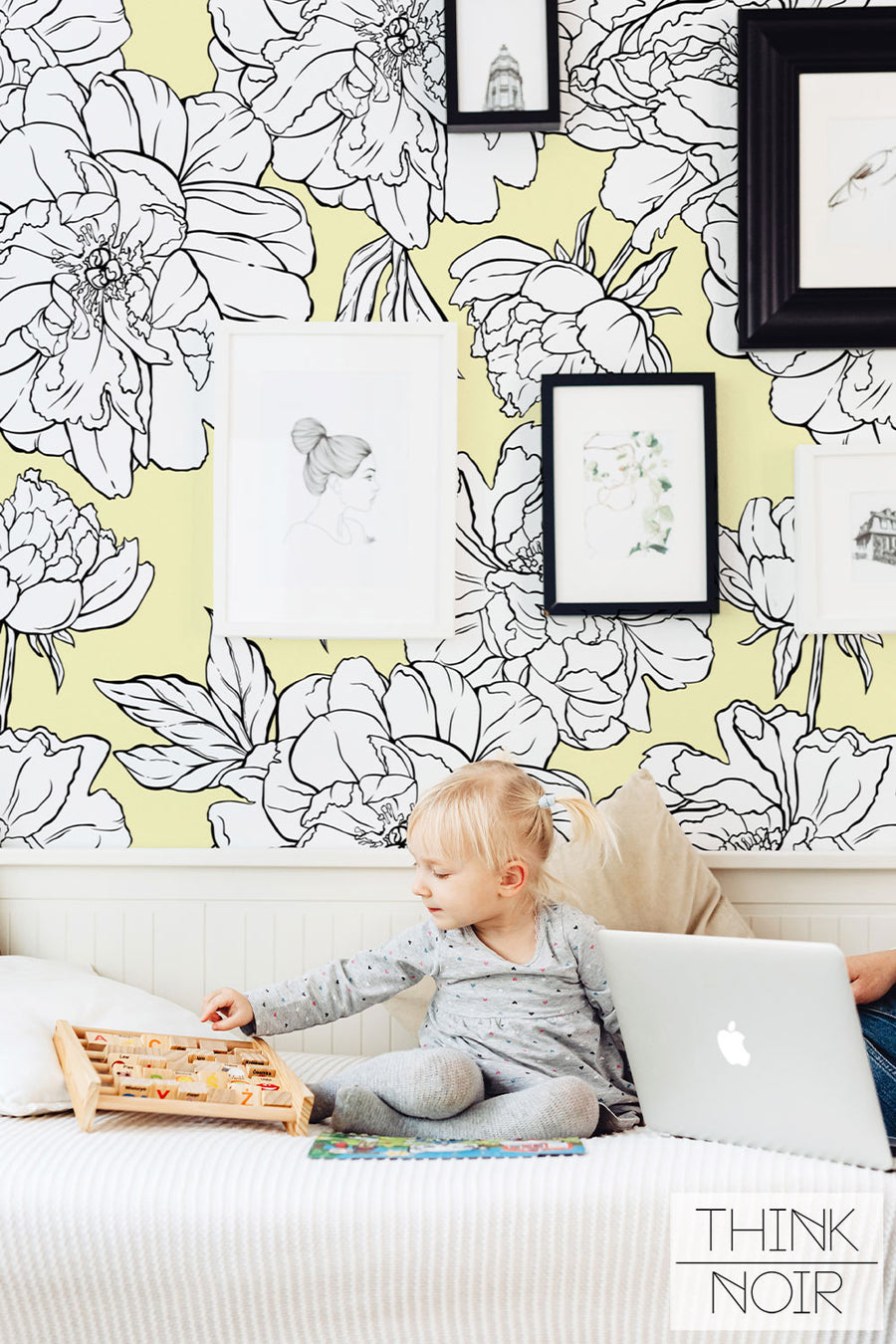Cute girls room Floral wall mural