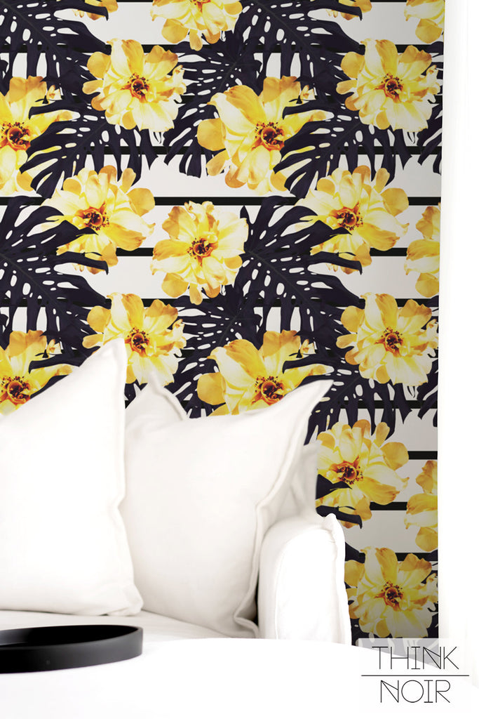 Large yellow flower photo wallpaper