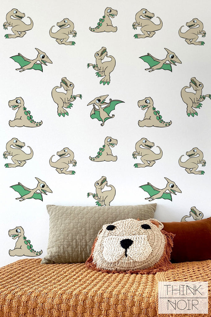 cartoon animal print wallpaper design for kids bedroom