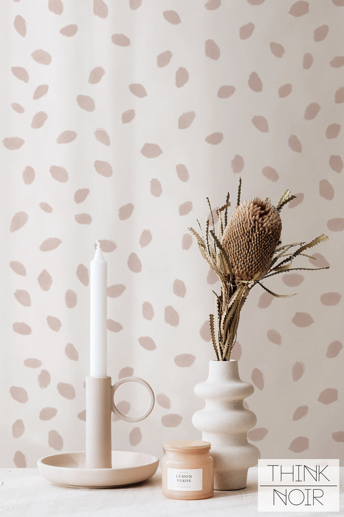 neutral color spots inspired wallpaper design 