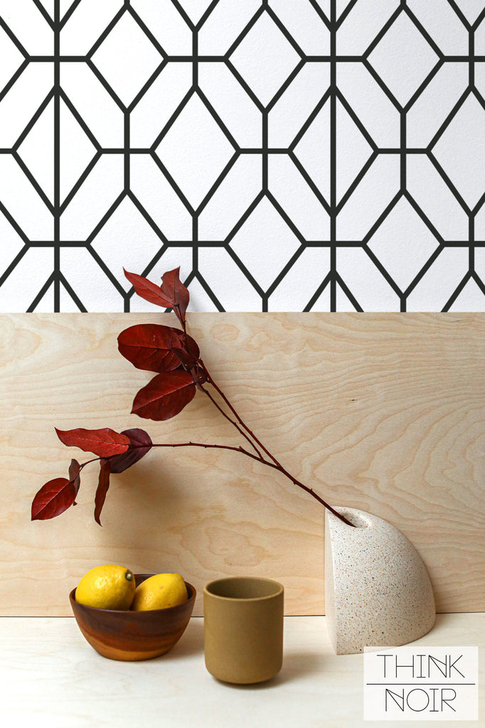 minimalistic and geometric lines wallpaper for kitchen background