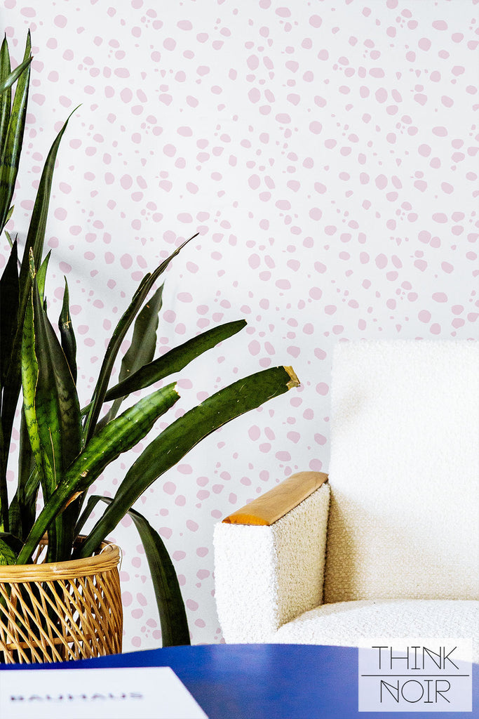 cute wallpaper design with pink dots
