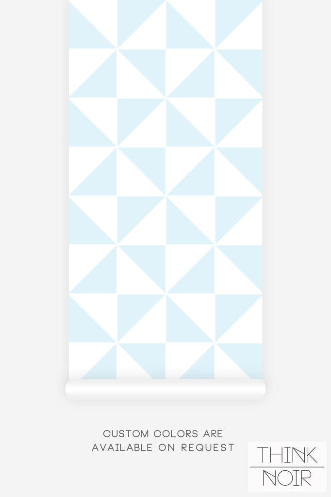 abstract print wallpaper with blue geometric shapes