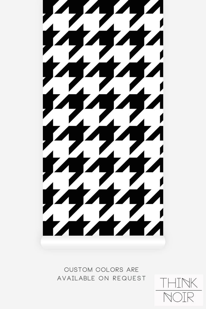 classic houndstooth print wallpaper peel and stick