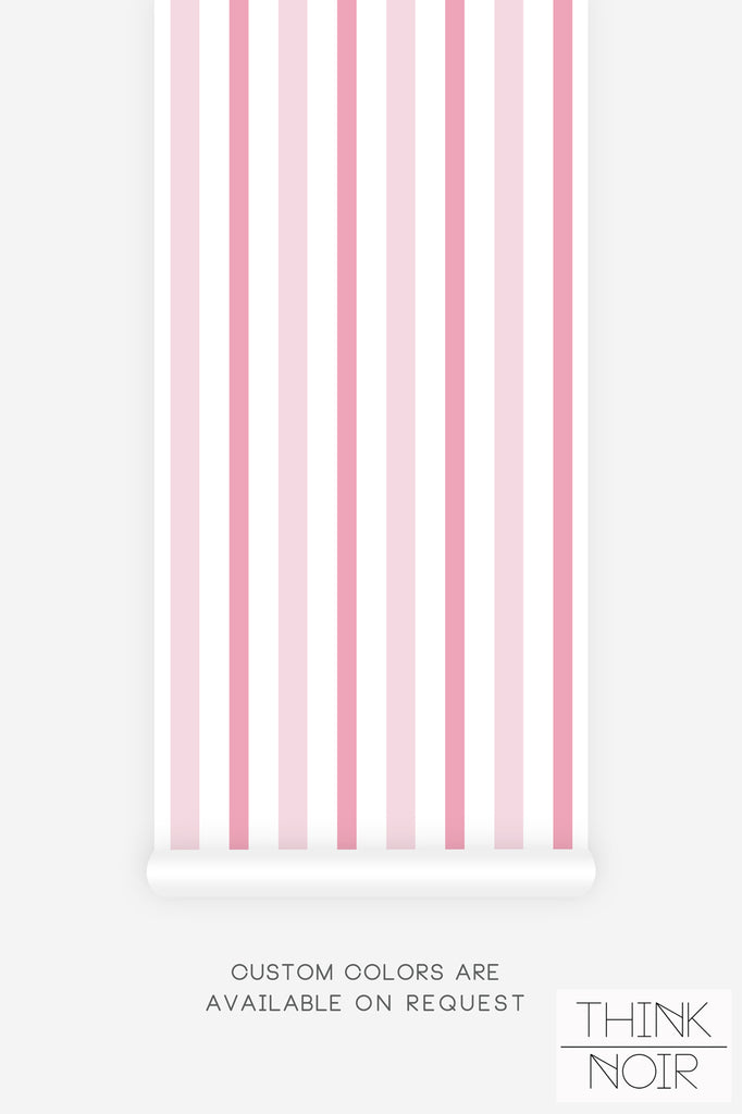 light and bright pink striped wallpaper design