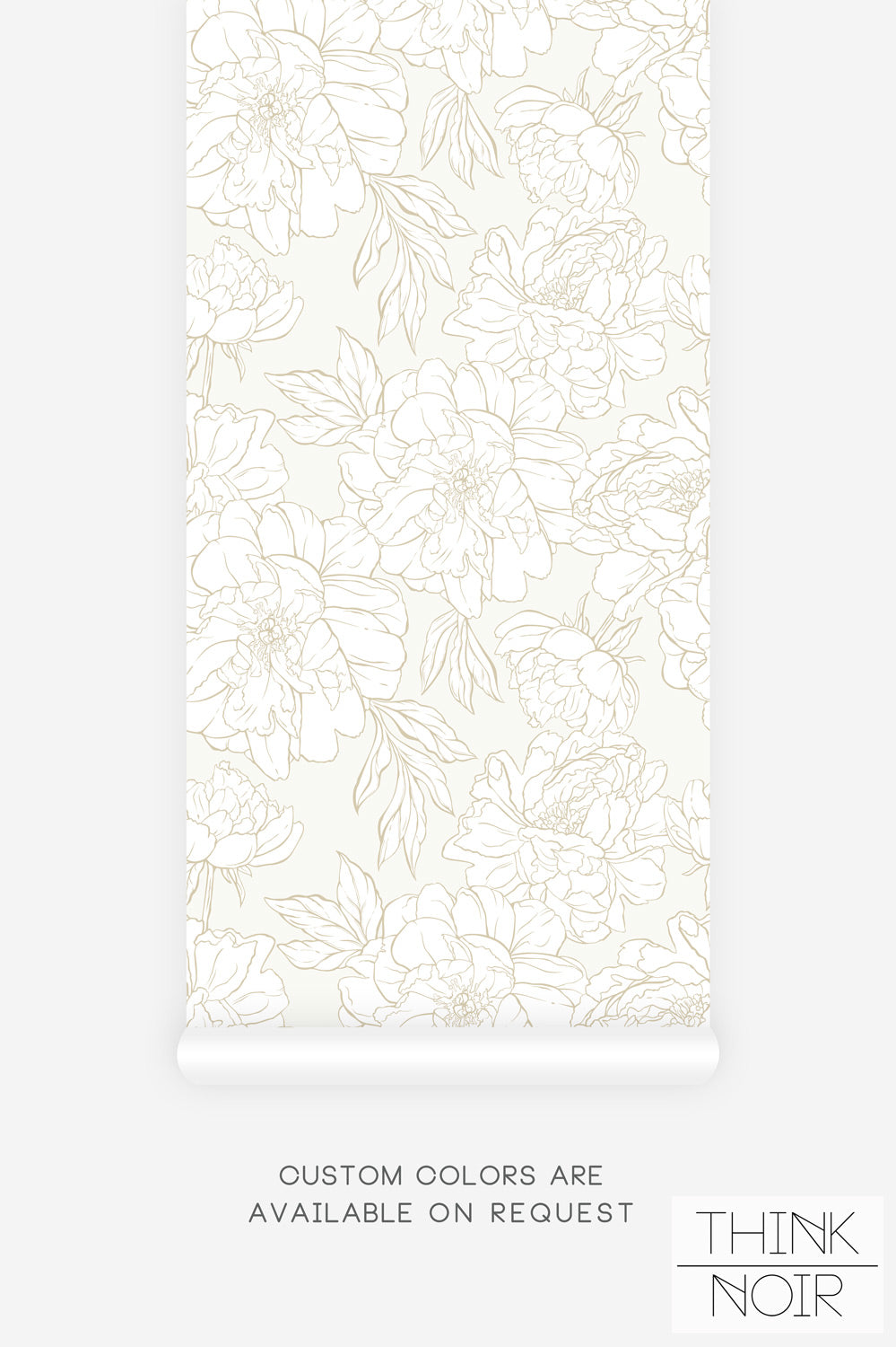 Elegant light peonies removable wallpaper thinknoirwallpaper