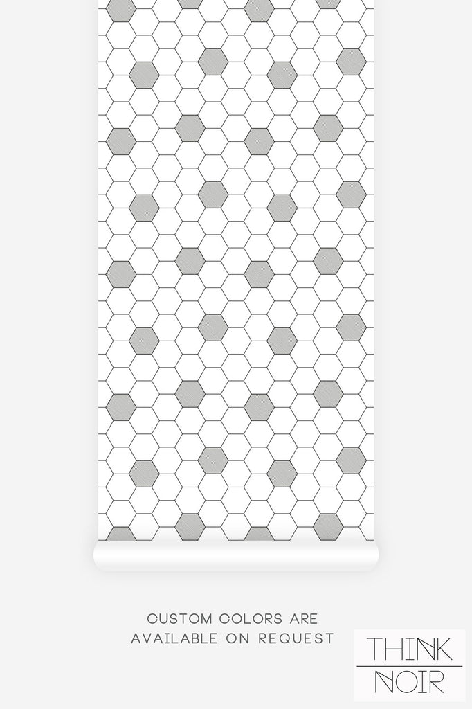Peel and stick honeycomb design wallpaper