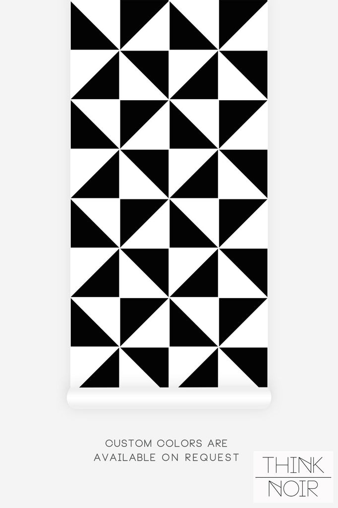abstract wallpaper in black and white with geometric triangles
