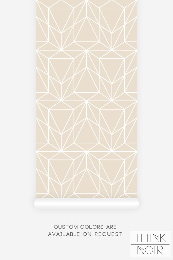 modern geometric lines in white wallpaper design
