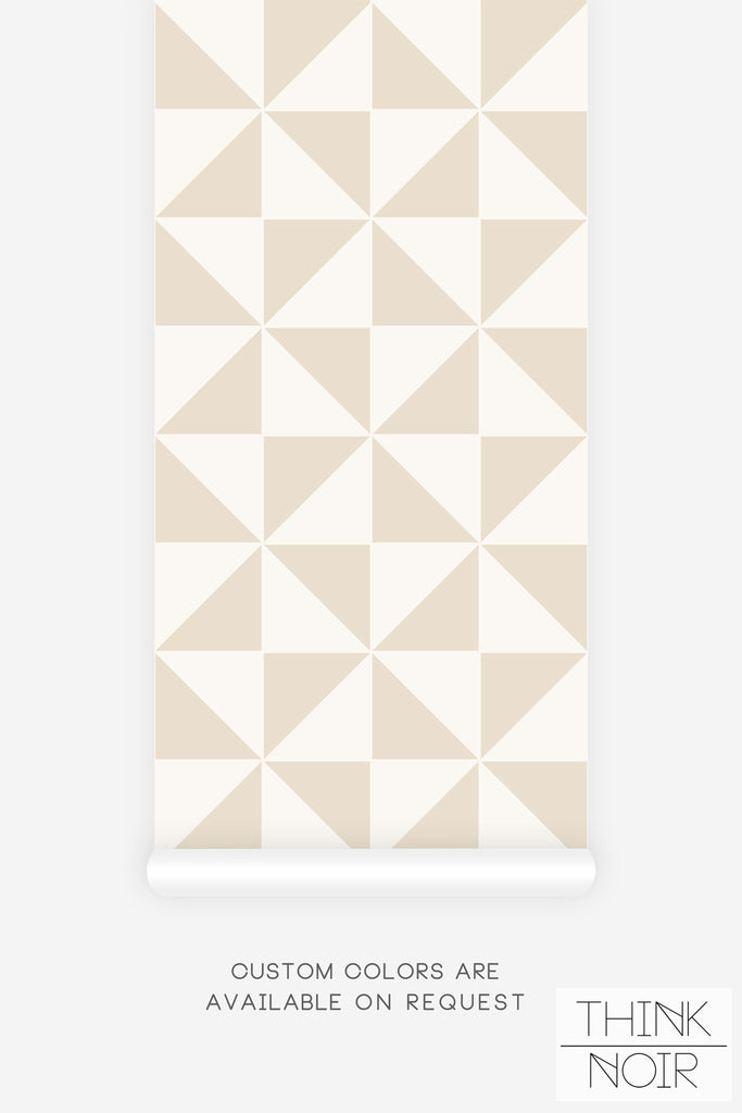 neutral geometric shapes inspired wallpaper pattern