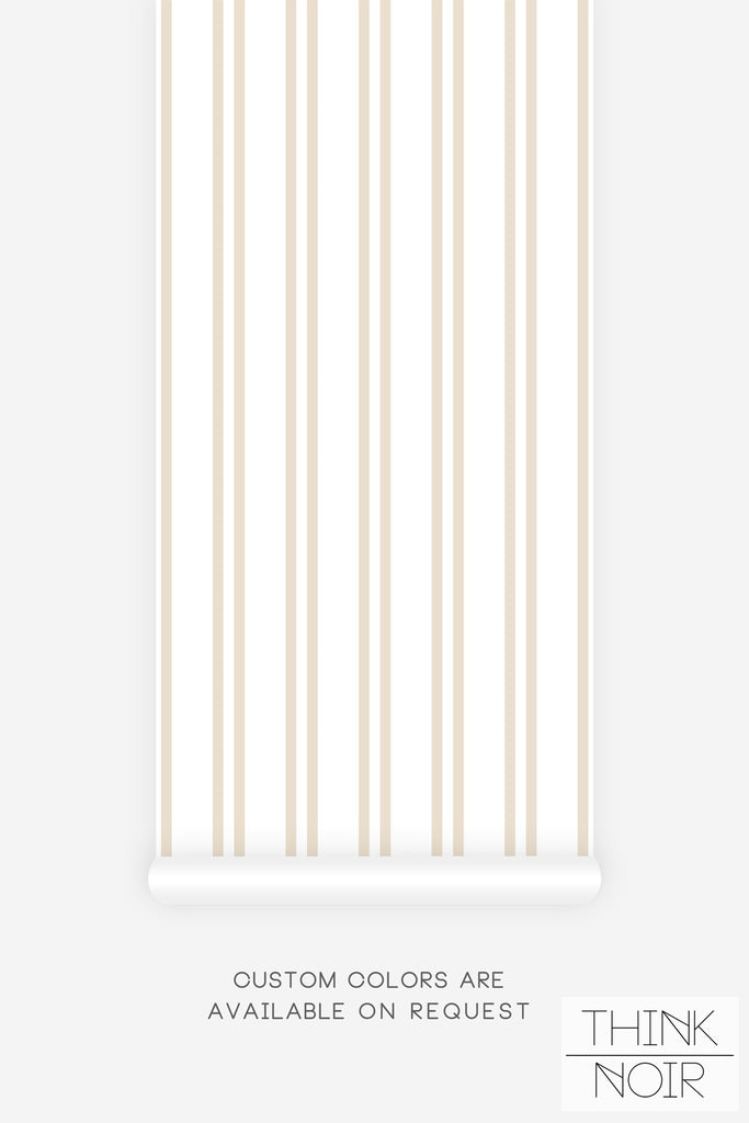 light cream color wallpaper with vertical stripes pattern