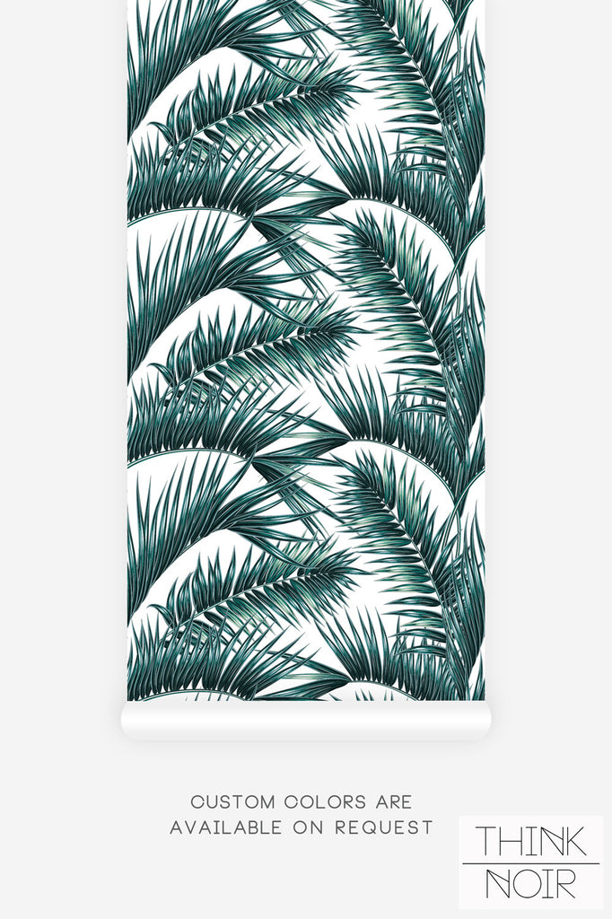 graphic wallpaper with palm leaves