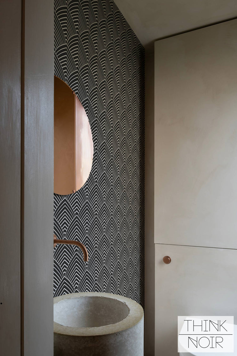 Elegant Art Deco wallpaper design.