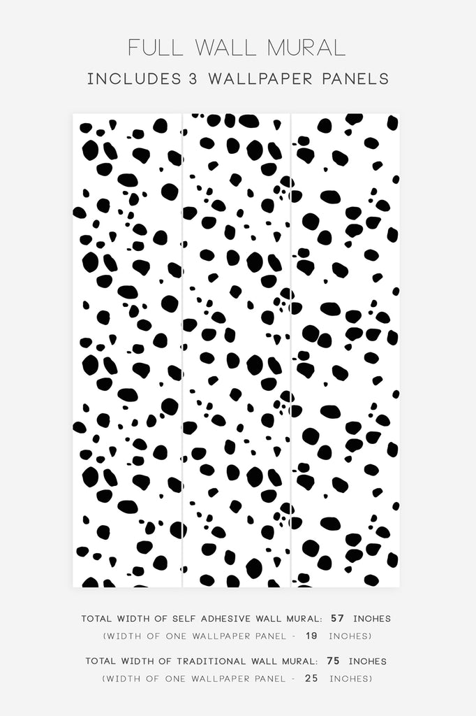 large scale dalmatian spot inspired wall mural 
