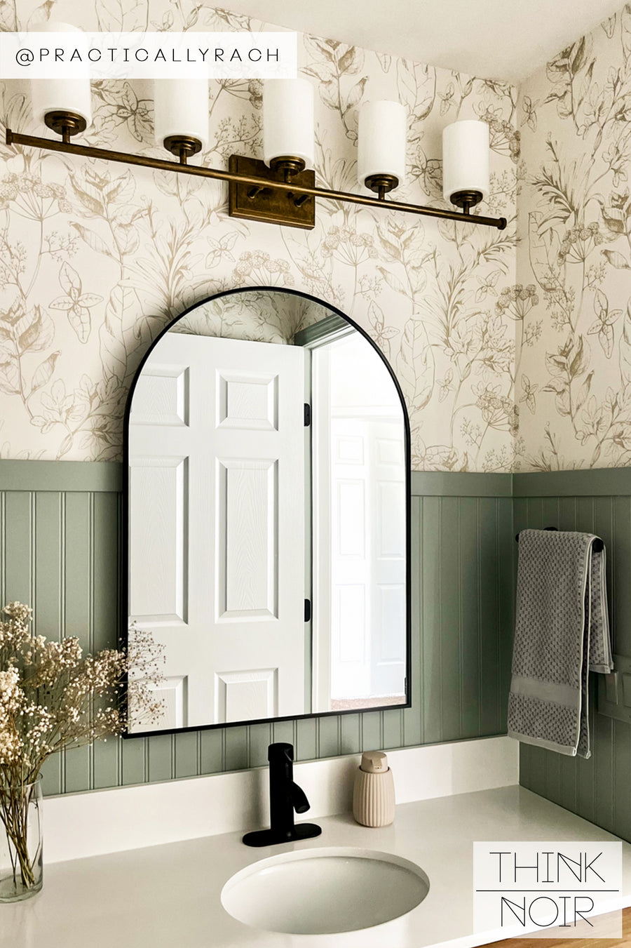 Neutral Vintage Botanical Foliage Wallpaper