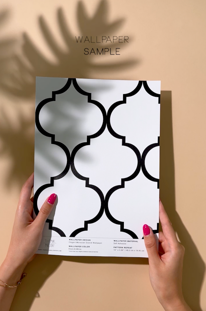 Simple black and white wallpaper pattern geometric peel and stick wallpaper