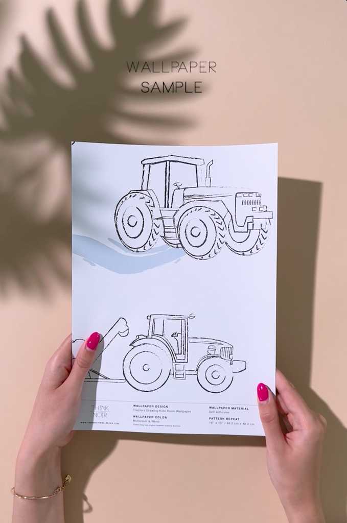 wallpaper with tractors for kids room peel & stick modern wall decals removable wall mural