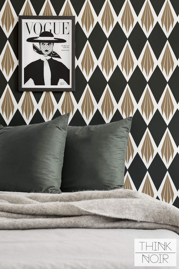 Peel and stick bedroom wallpaper gatsby inspired