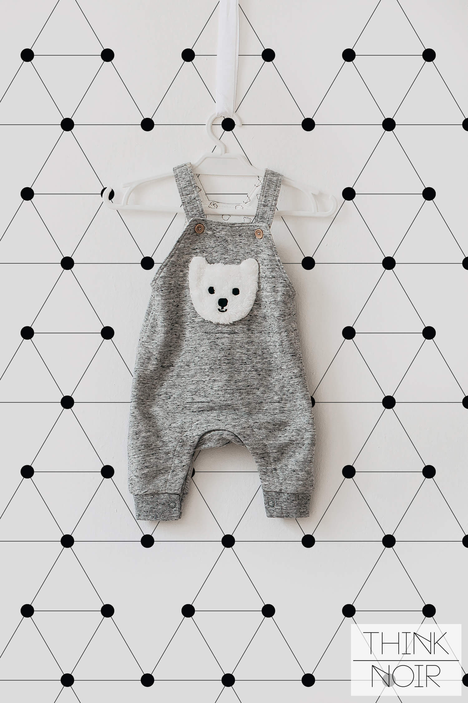 Cute Minimal Geometric Nursery Wallpaper for walls | ThinkNoirWallpaper