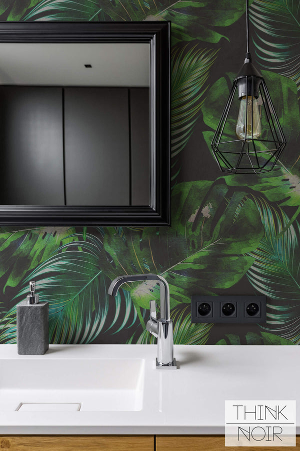 Bathroom Wallpaper Tiles - 10 Easy Ways to Update your Bathroom on a Budget  - Melanie Jade Design